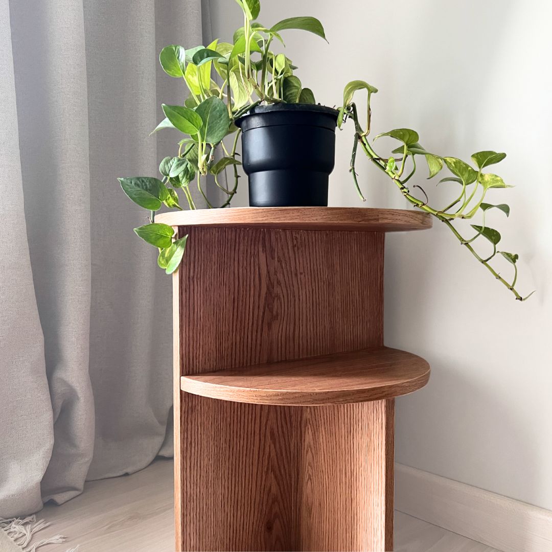Sass wood side table