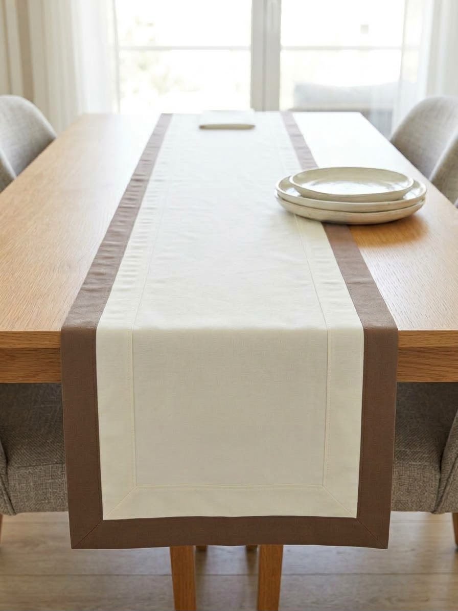 Mocha Layered Table Runner ( 6 to 8 Seaters )