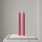 Blush Pink Bloom – Soy Pillar Candle Set