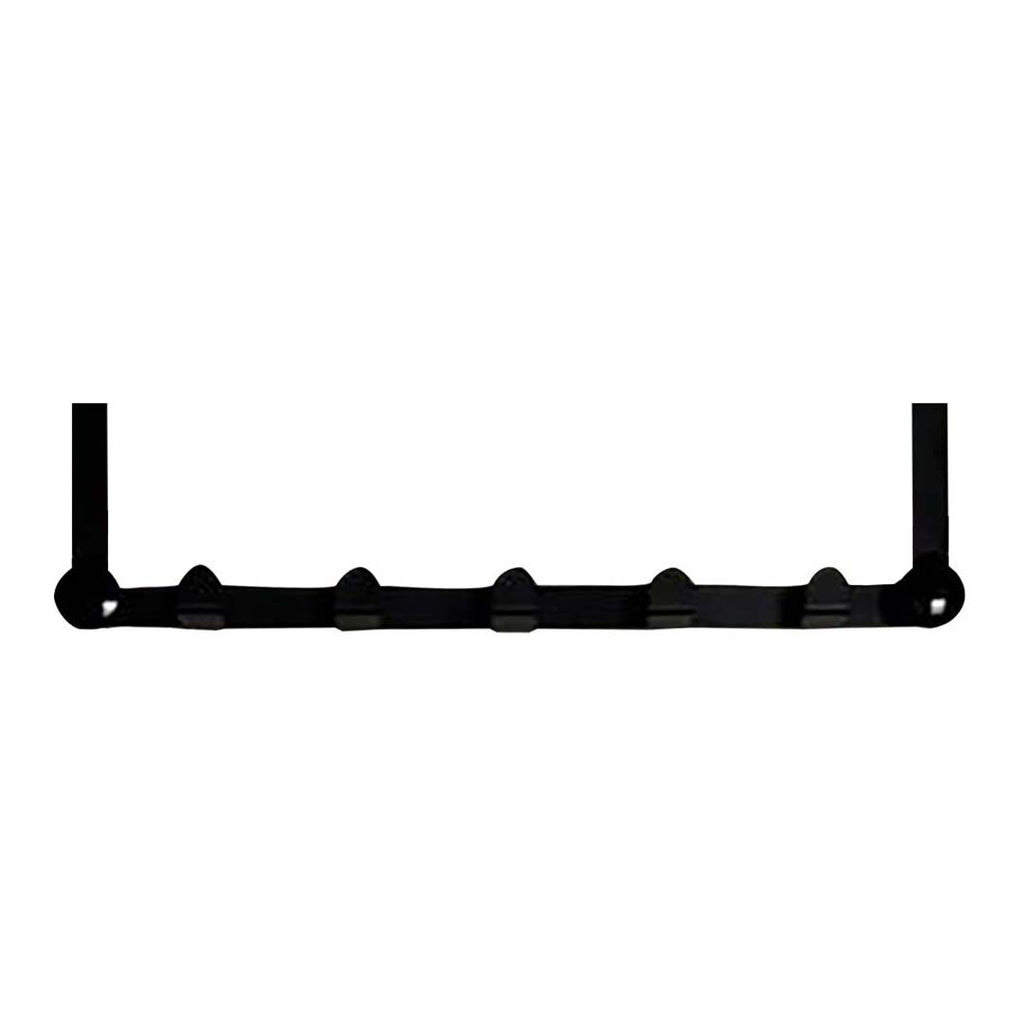 Black buttoned edge metal door hanger