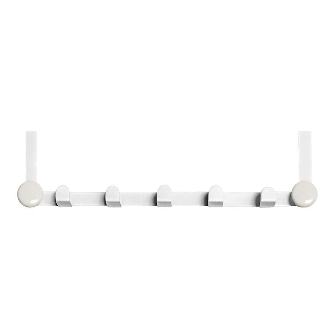 White buttoned edge metal door hanger