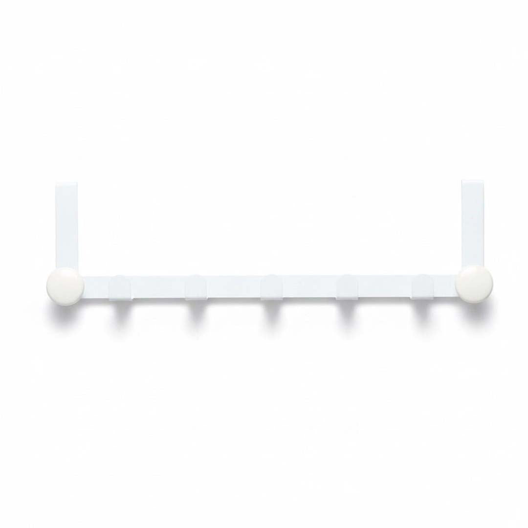 White buttoned edge metal door hanger