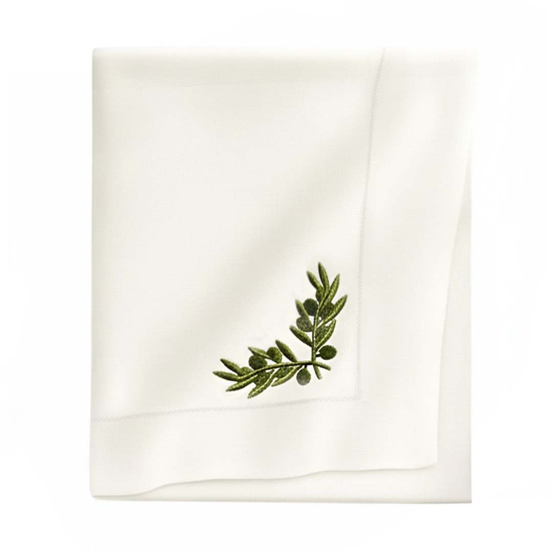 Elegant Olive Branch Dining Table Cloth (6-Seater)(160 × 245 cm)