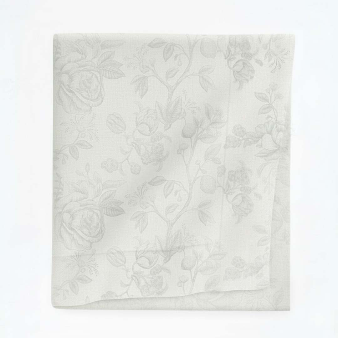 Light Grey Tree Art Dining Table Cloth (6-Seater)(160 × 245 cm)