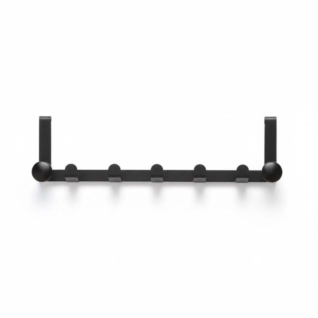 Black buttoned edge metal door hanger