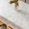 Light Grey Tree Art Dining Table Cloth (6-Seater)(160 × 245 cm)