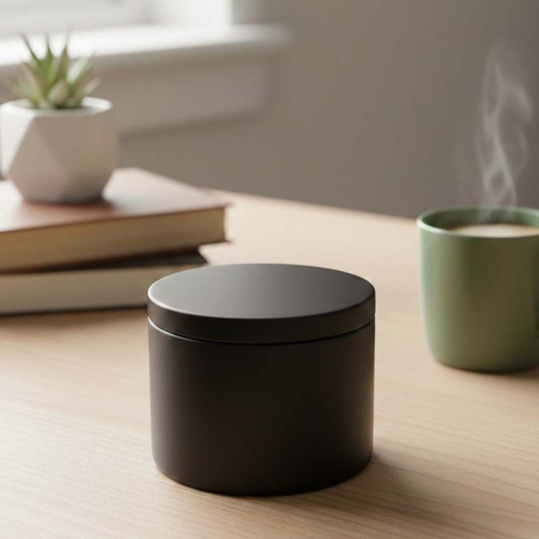 Ash black candle jar – vanilla