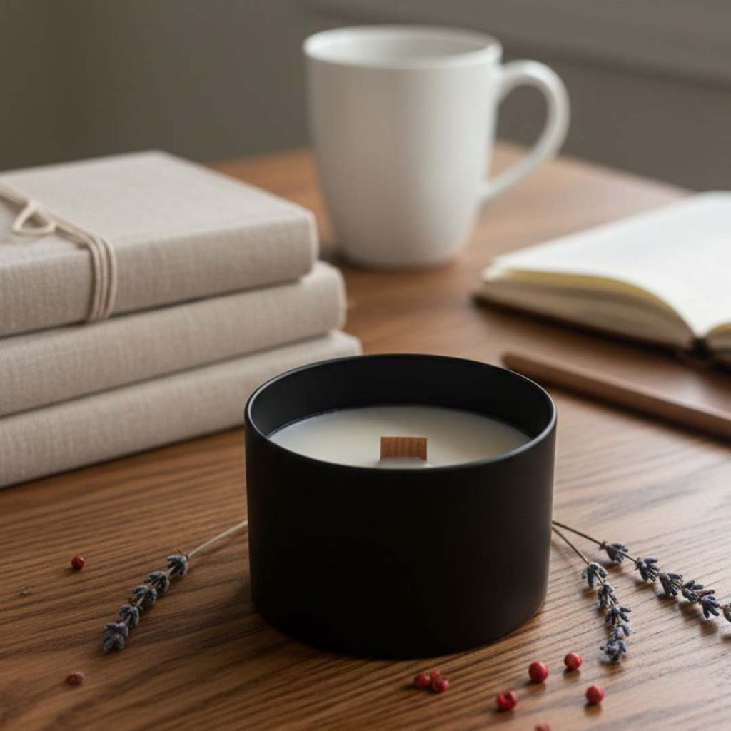 Ash black candle jar – vanilla