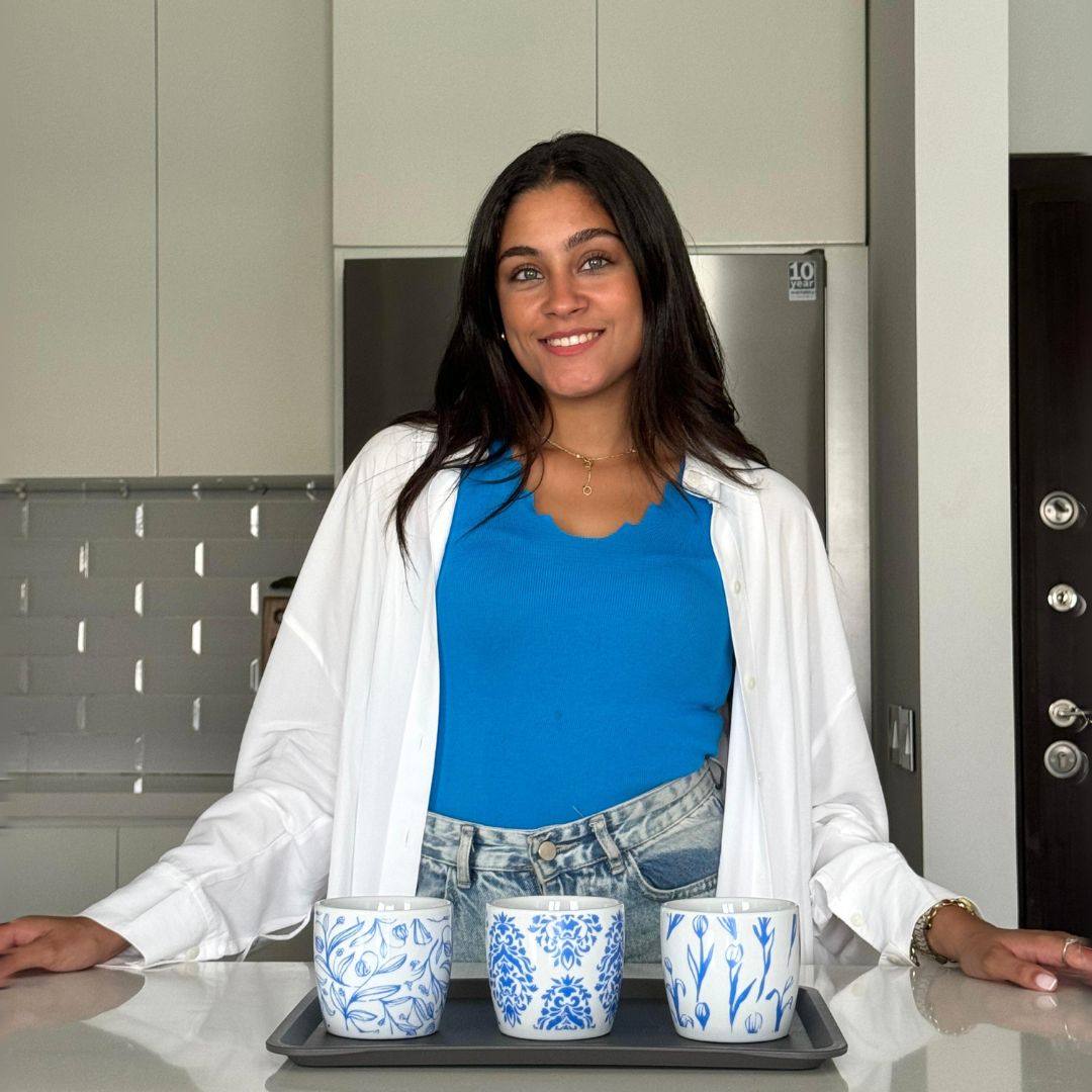 Classic blue mug set