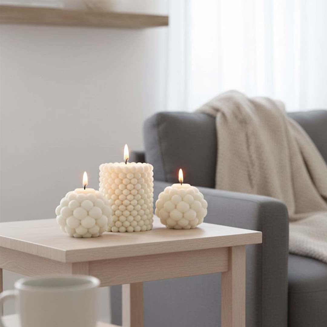 3 Whimsical Glow Candles