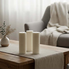 3 Ribbed candles trio