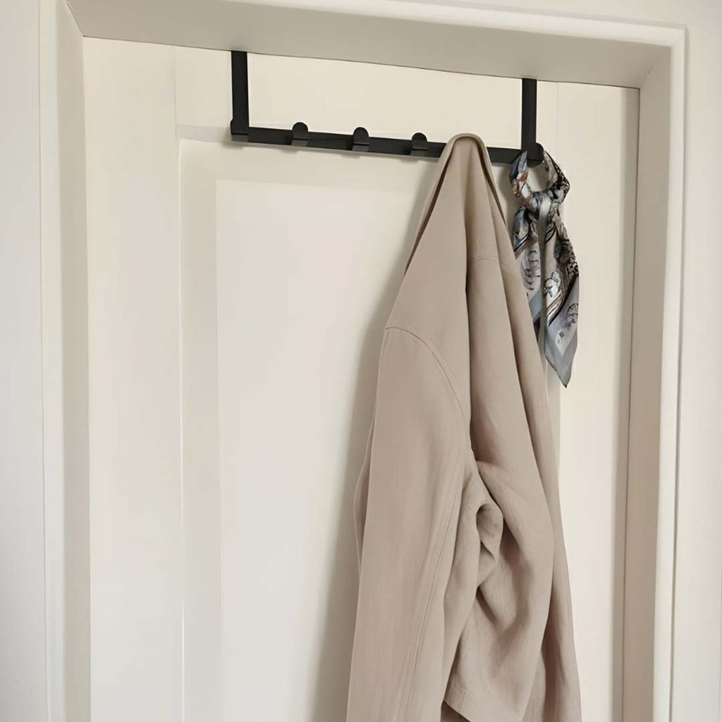 Seamless Metal Door Hook Hanger Black