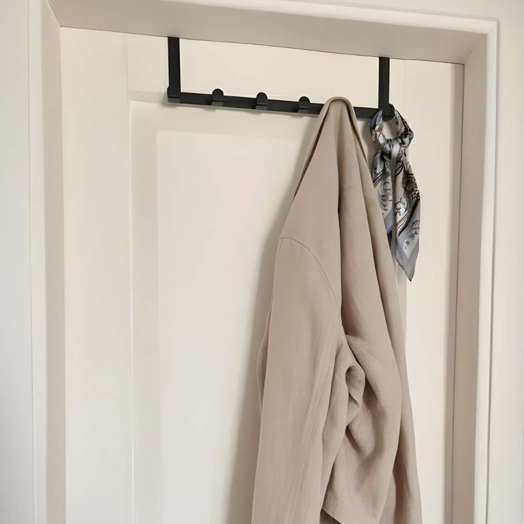 Seamless Metal Door Hook Hanger Black