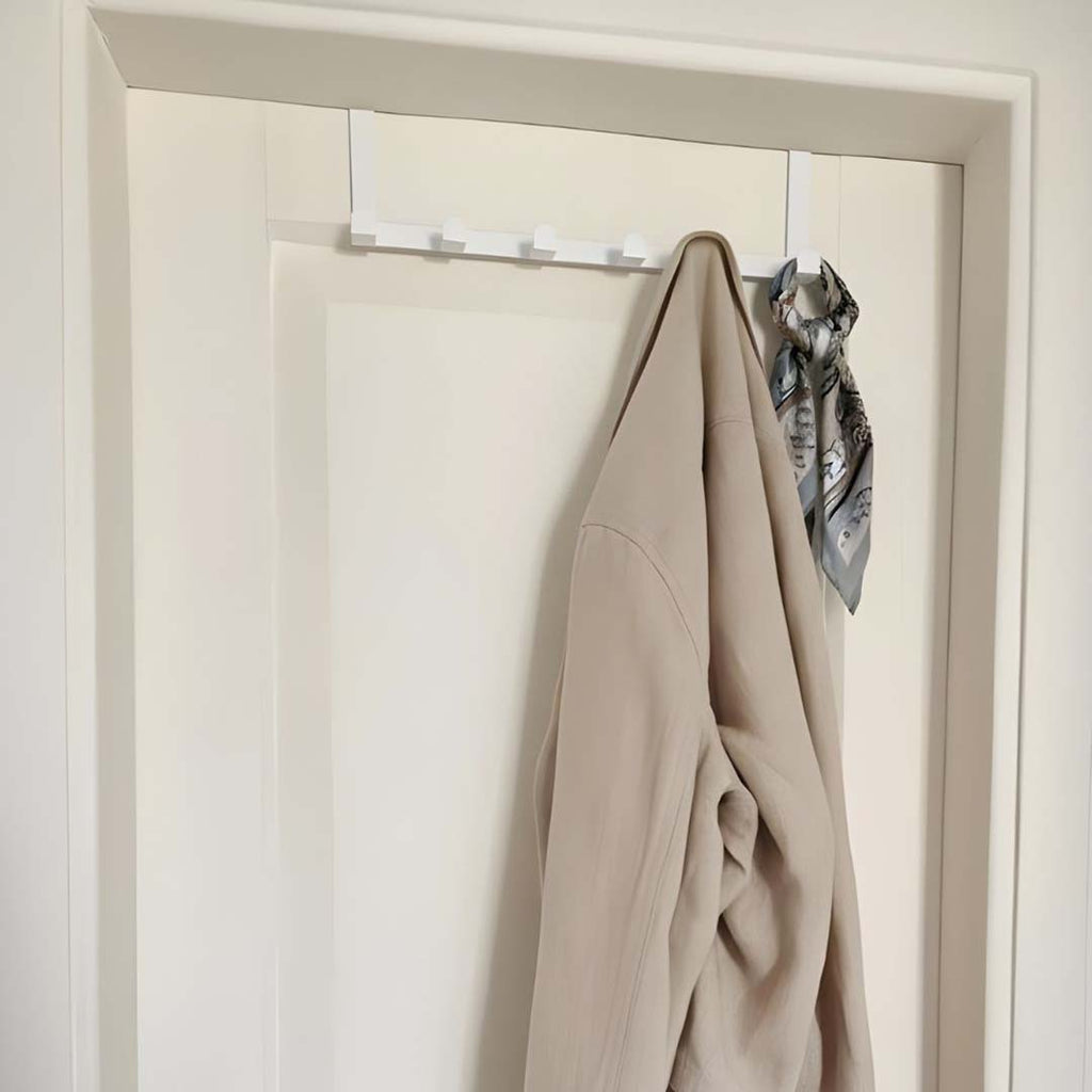 Seamless Metal Door Hook Hanger White