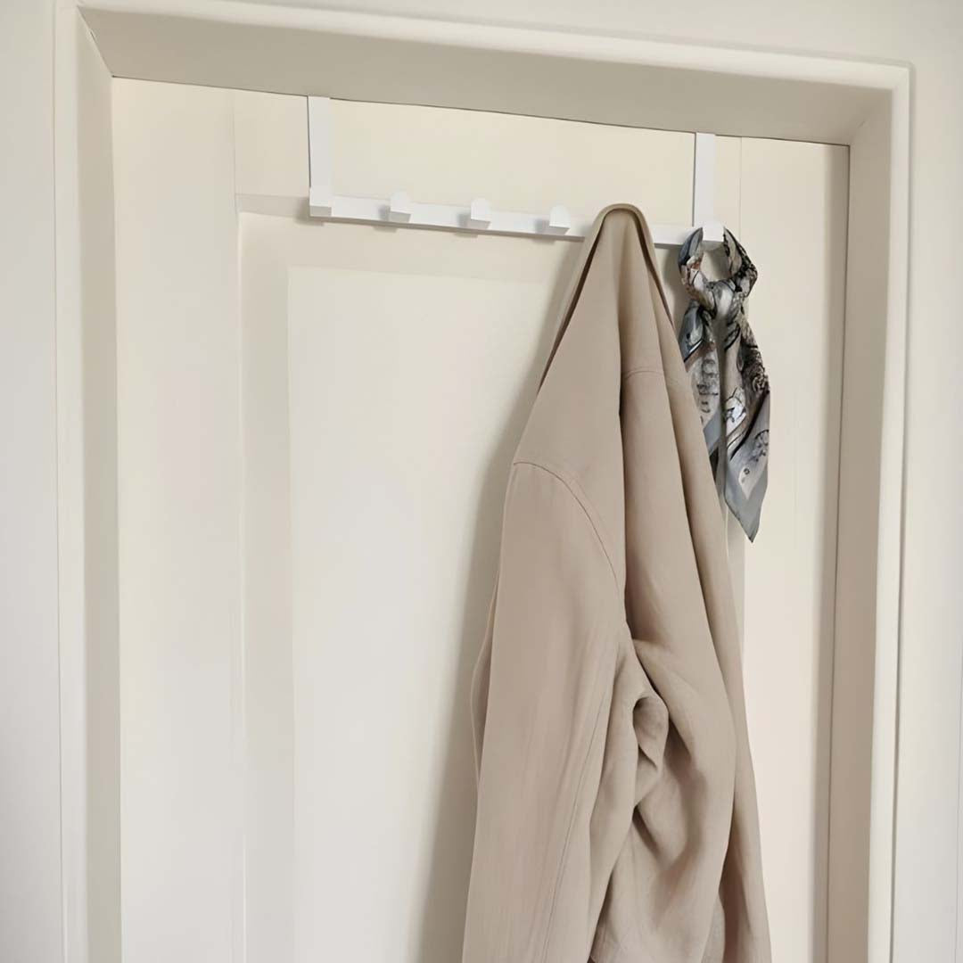 Seamless Metal Door Hook Hanger White