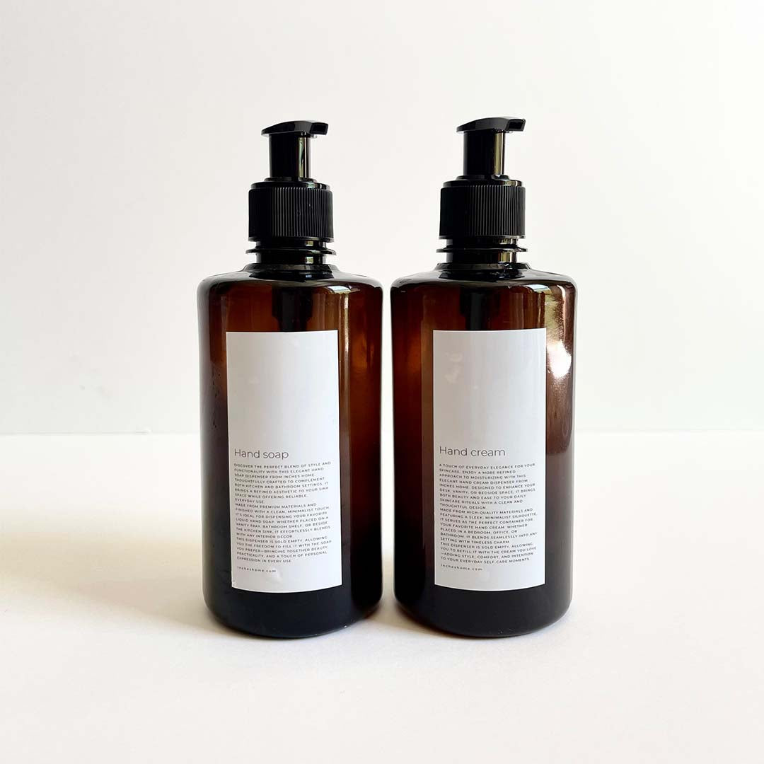 Amber Plastic Bathroom Dispenser Set