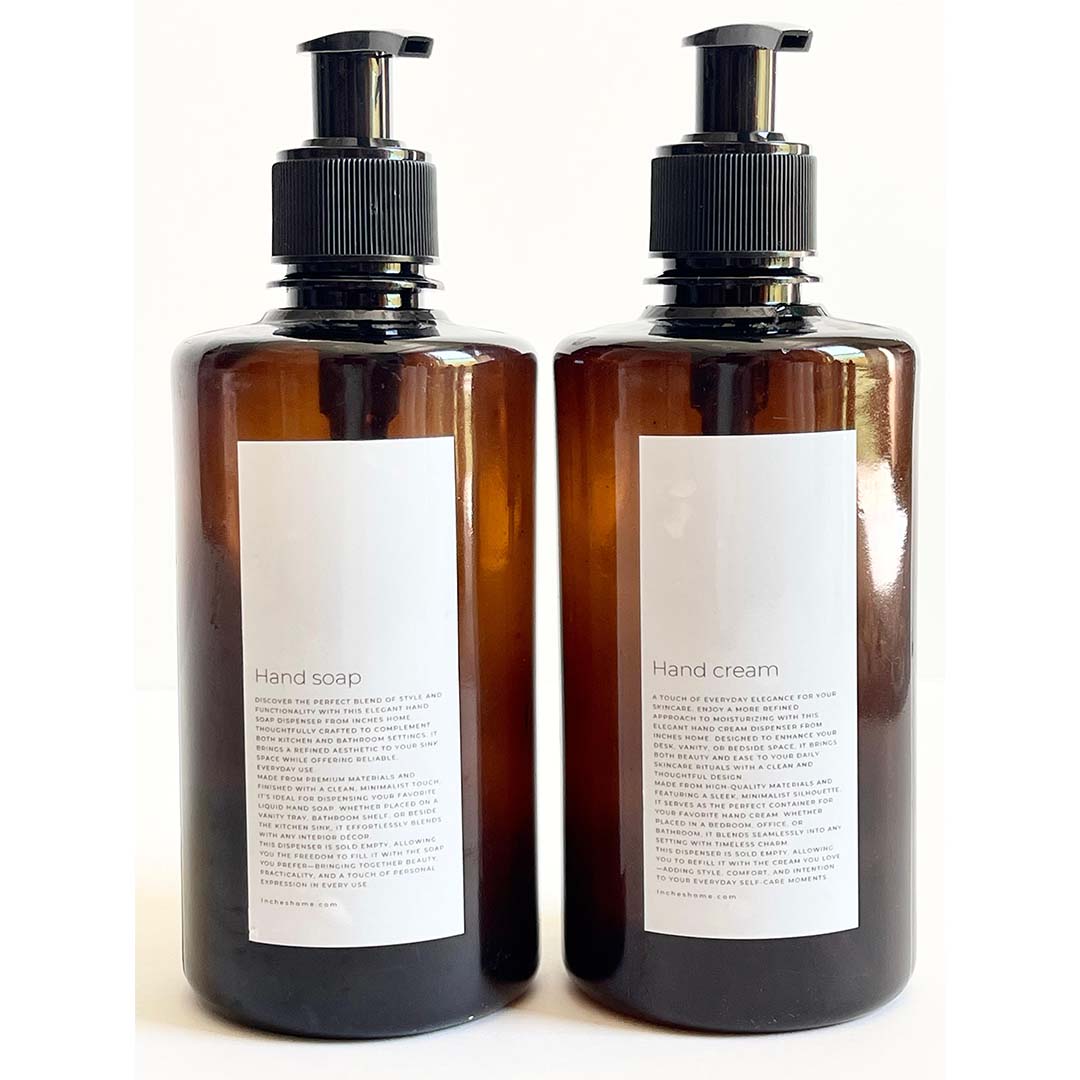 Amber Plastic Bathroom Dispenser Set