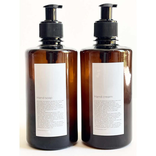 Amber Plastic Bathroom Dispenser Set