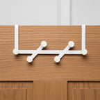 Slide Metal Door Hook Hanger White with white Buttons