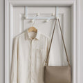 Slide Metal Door Hook Hanger White with white Buttons