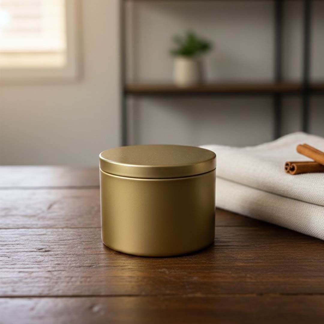 Golden wick candle jar – vanilla