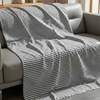 Grey Calm Stripes Sofa Covers