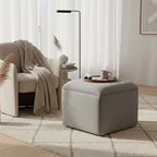 Mist Grey Pouf