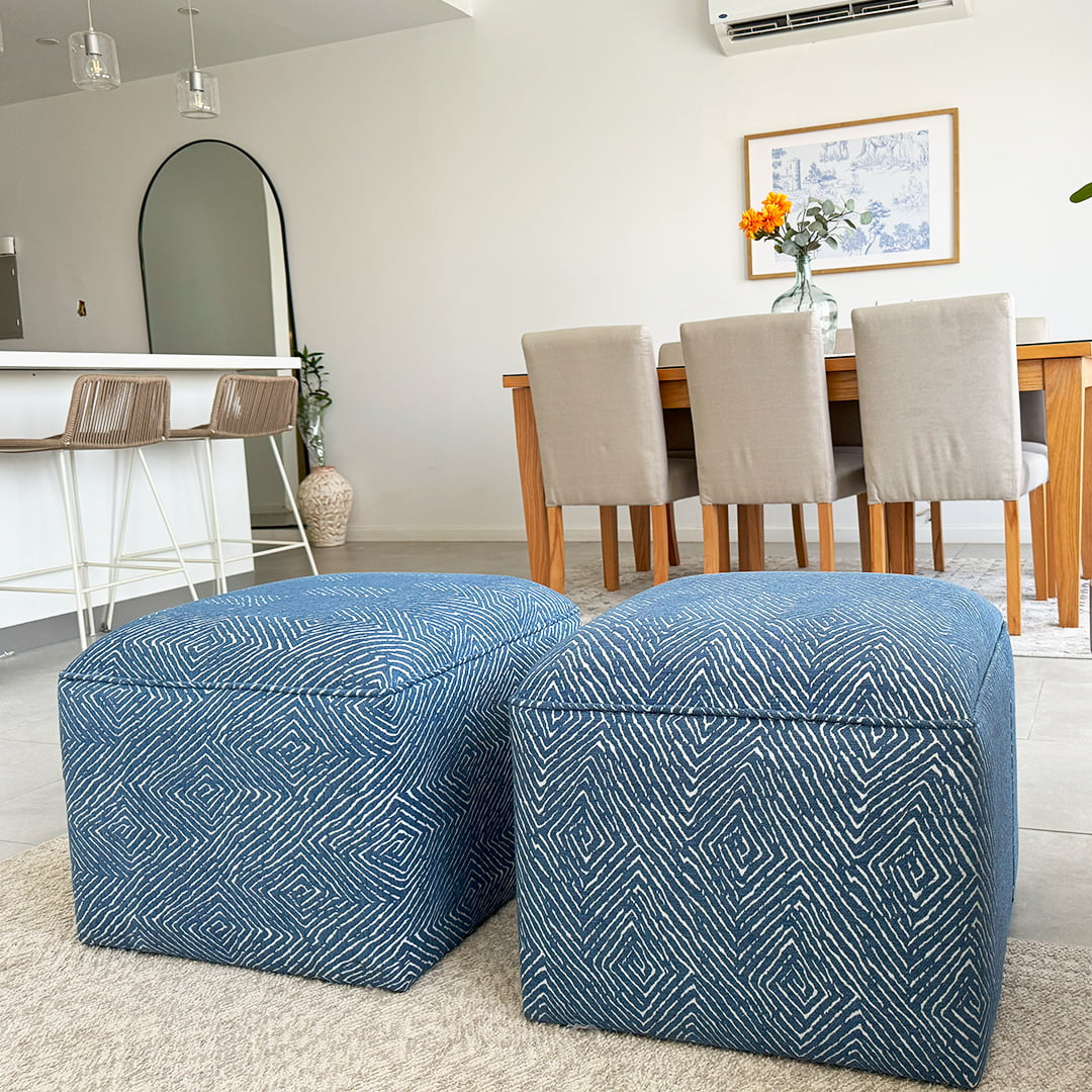 Coastal blue Pouf