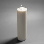 3 Ribbed candles trio