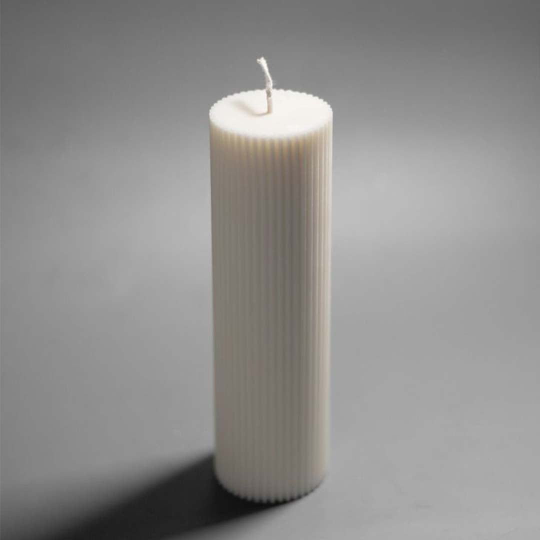 3 Ribbed candles trio