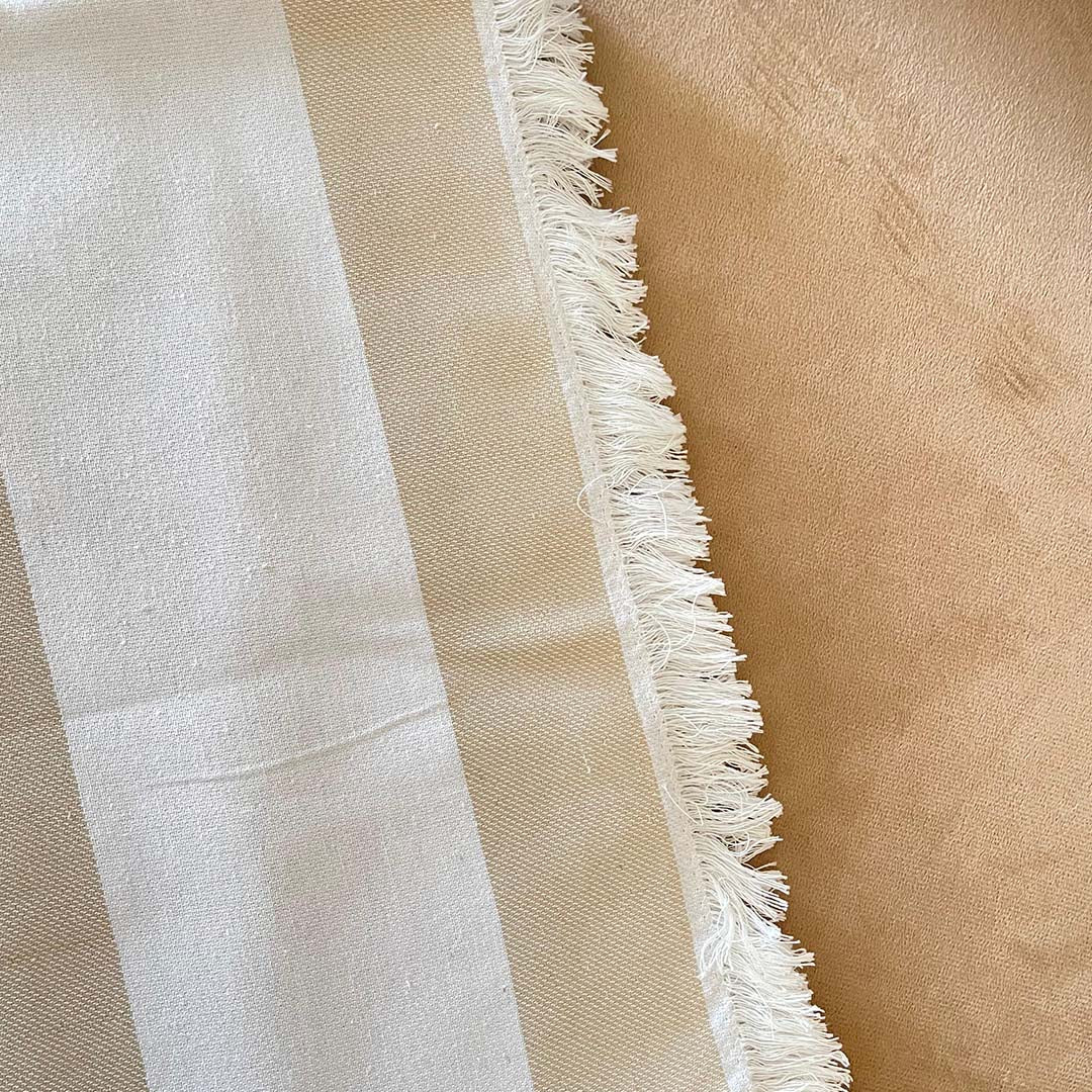 Striped beige Sofa cover