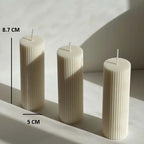 3 Ribbed candles trio