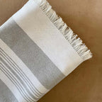 Striped gray Sofa cover