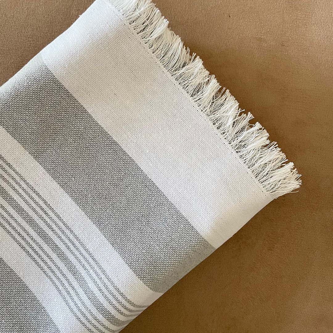 Striped gray Sofa cover