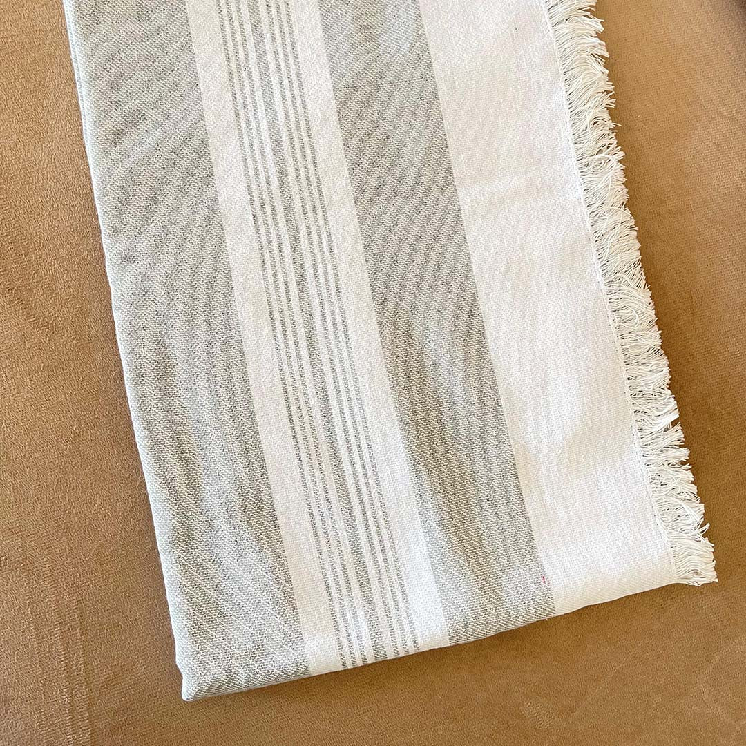 Striped gray Sofa cover