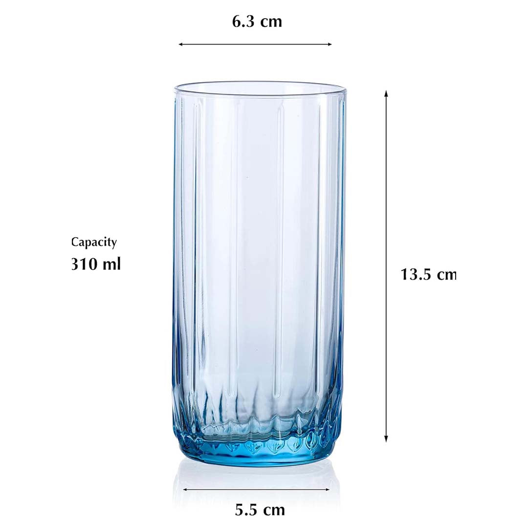 Aqua Tall Glass Cup