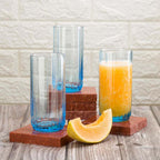 Aqua Tall Glass Cup