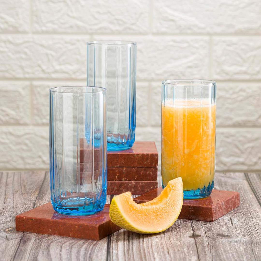 Aqua Tall Glass Cup