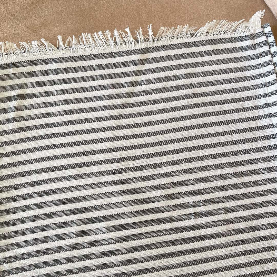 Grey Calm Stripes Sofa Covers
