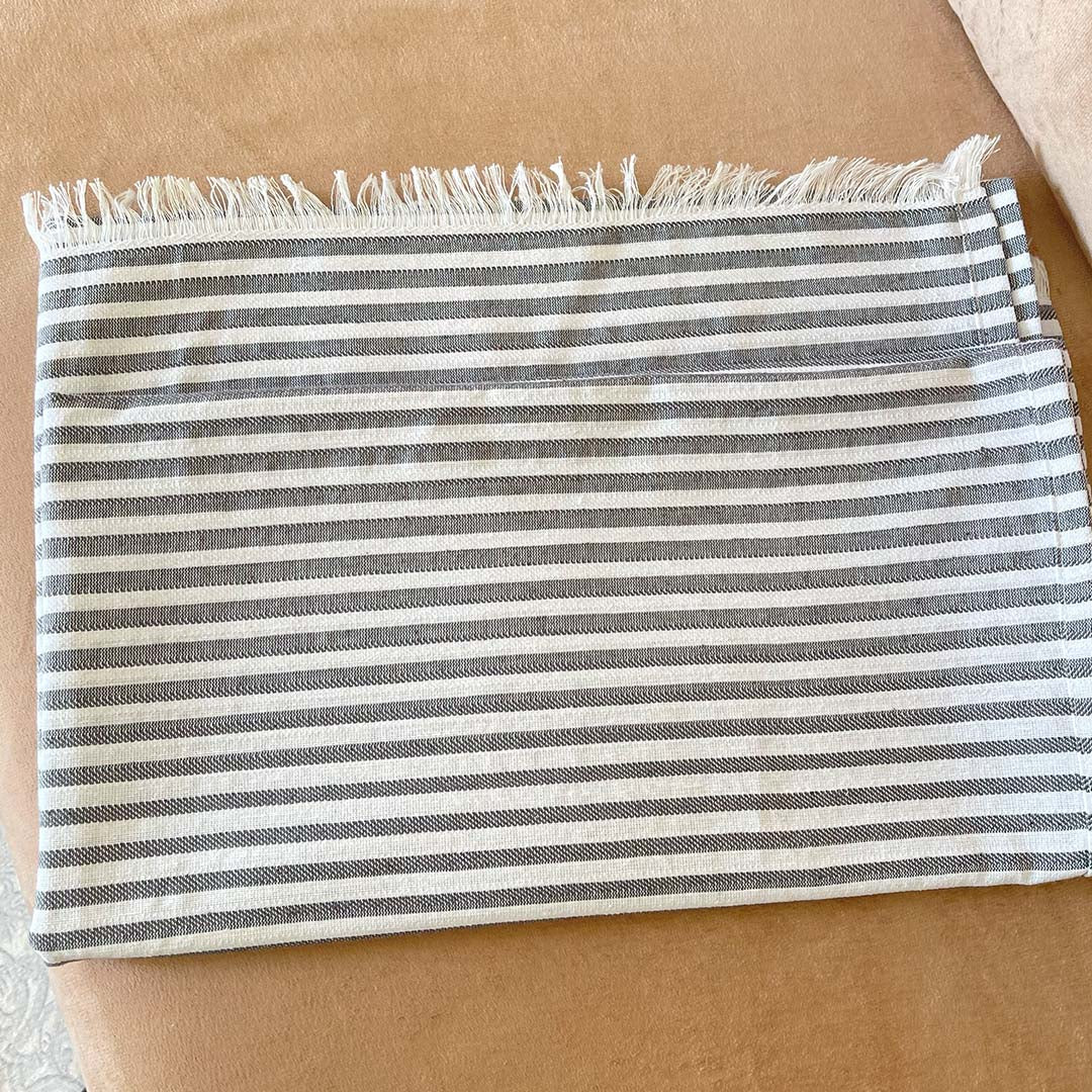 Grey Calm Stripes Sofa Covers