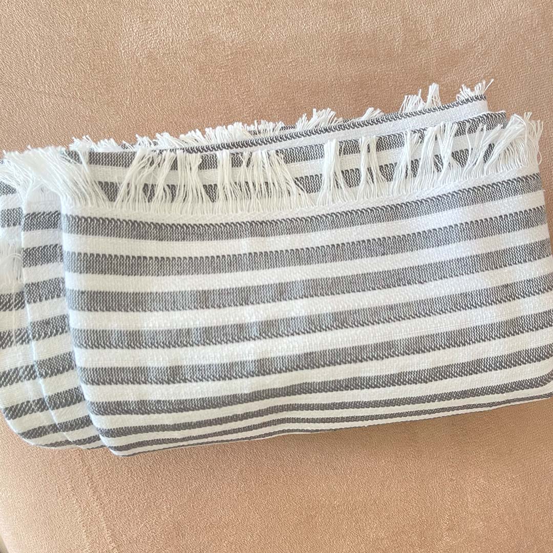 Grey Calm Stripes Sofa Covers