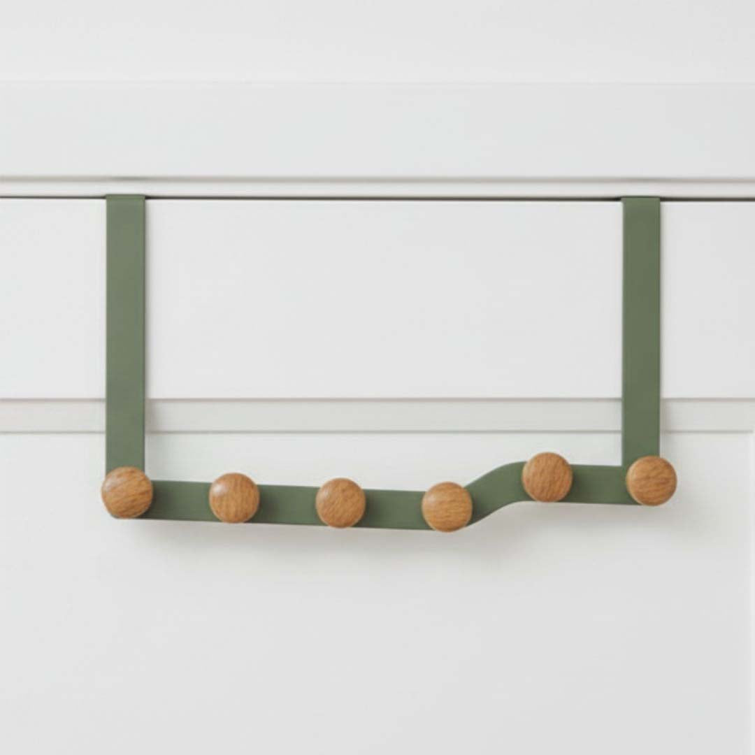 Zigzag Door Hook Hanger Beige Olive