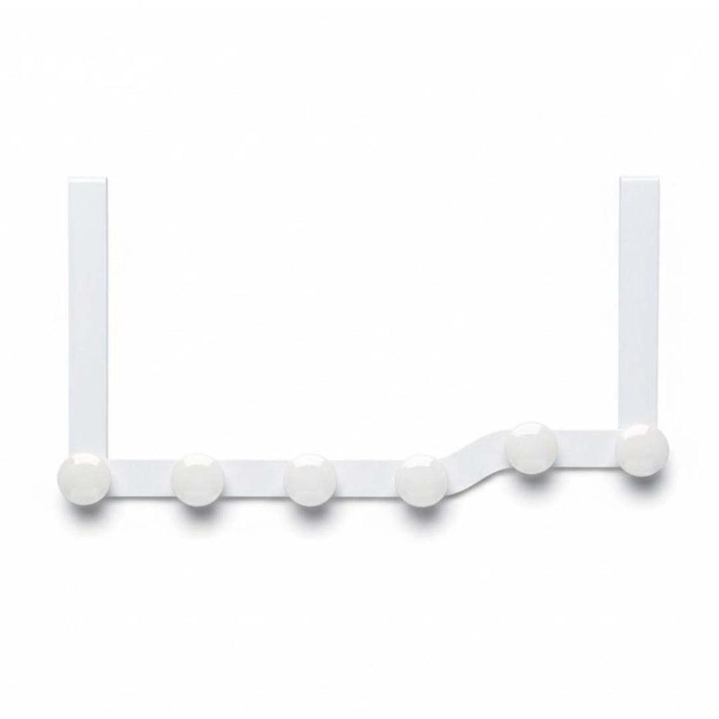 Zigzag Door Hook Hanger white Buttons