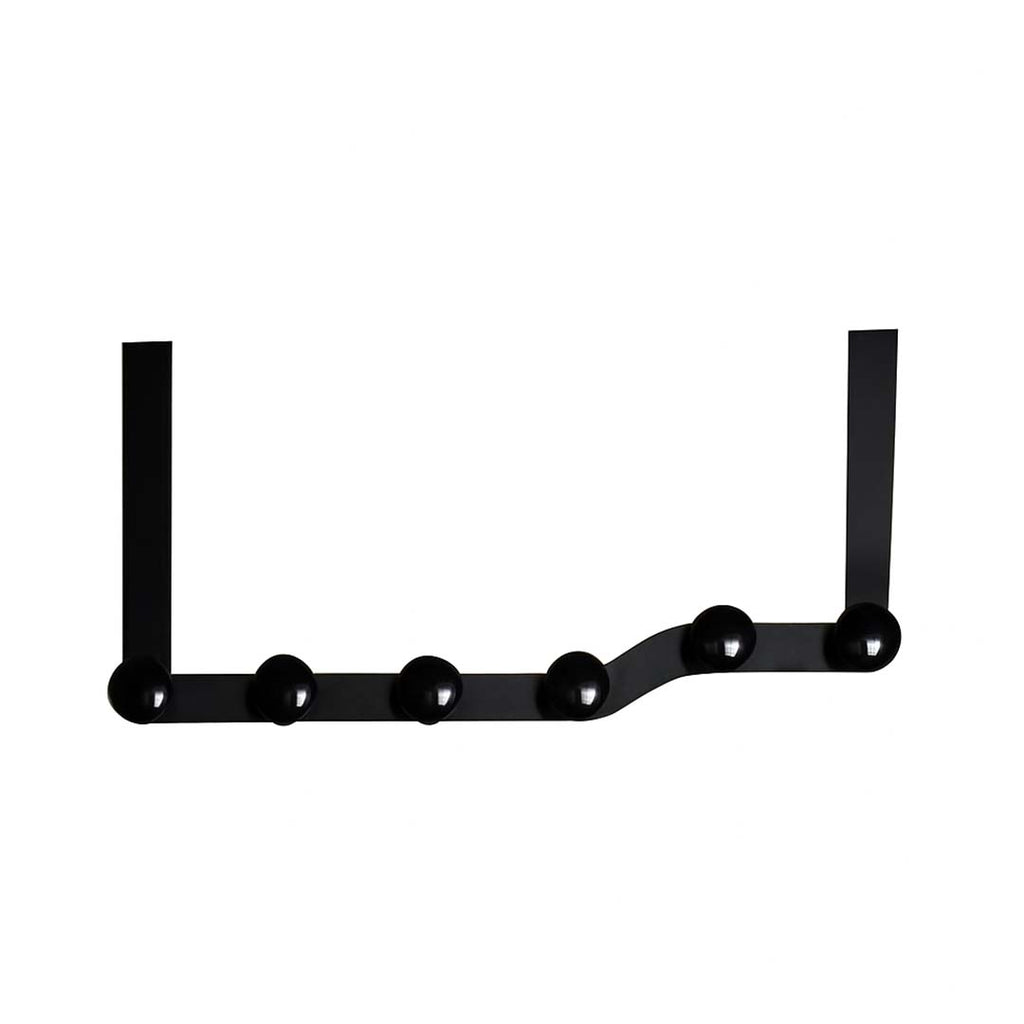 Zigzag Door Hook Hanger Black with buttons