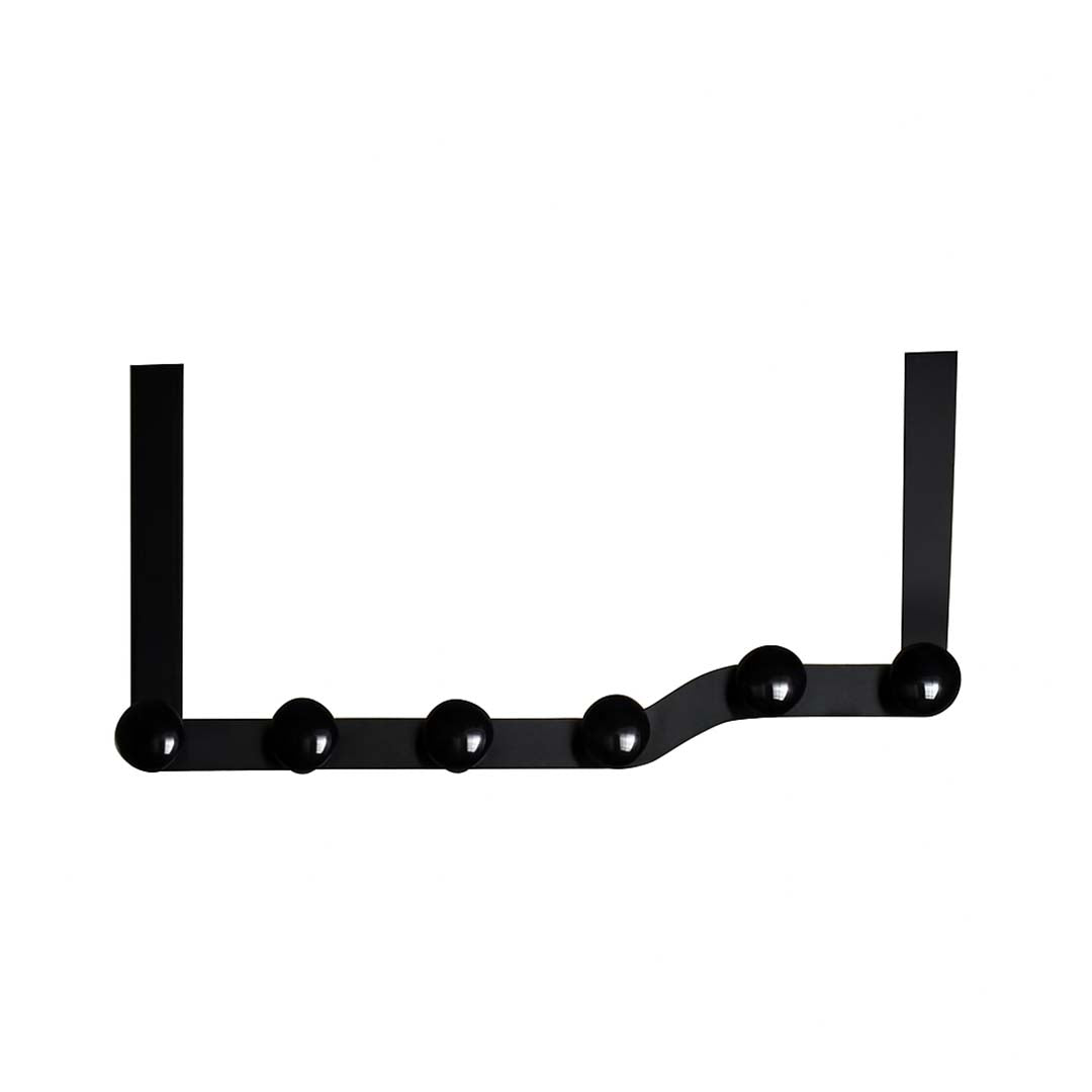 Zigzag Door Hook Hanger Black with buttons